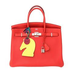 Hermès Birkin 35 Clemence Taurillon Capucine PHW 