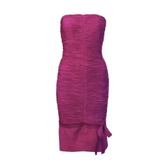 1990's Gianni Versace Magenta Wiggle Dress