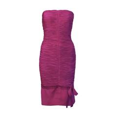 1990's Versace Magenta Wiggle Dress 4