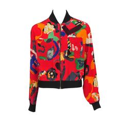 Chanel Silk Floral Bomber 