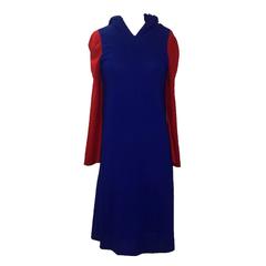 Stephen Burrows Colorblock Knit Dress with Hood 1