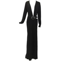Iconic Gucci by Tom Ford black silk jersey gown