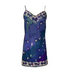 Emilio Pucci for Formfit Rogers Blue & Violet Slip Dress