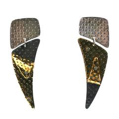 Unusual Parcel Gilt Sterling Earrings