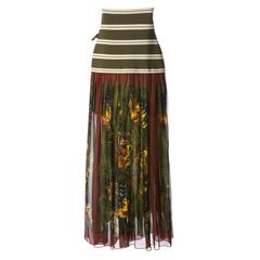 Jean Paul Gaultier 1988 “The Concierge in the Staircase” boob tube silk skirt