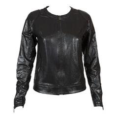 Vintage Chanel Black Moto Jacket