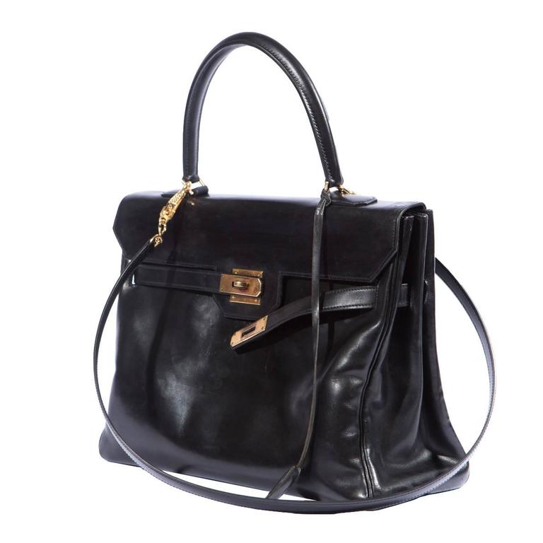 Gorgeous Hermes Black Boxcalf Monaco Bag at 1stDibs | hermes monaco bag ...