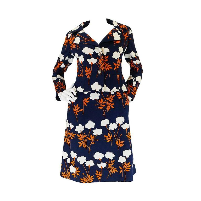 c1965 Hubert de Givenchy Haute Couture Dress and Jacket For Sale at 1stdibs