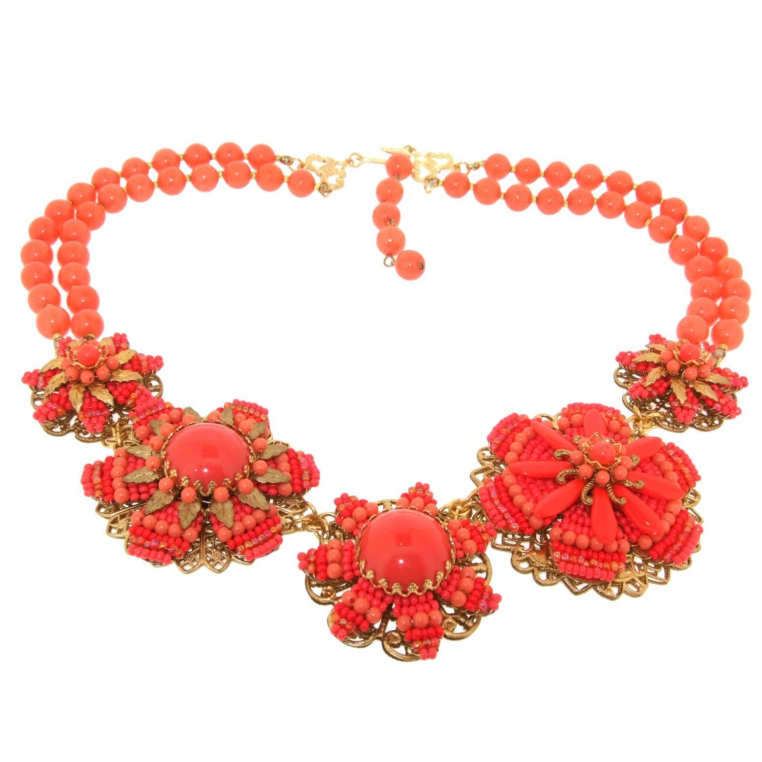 Stanley Hagler NYC Coral Necklace For Sale