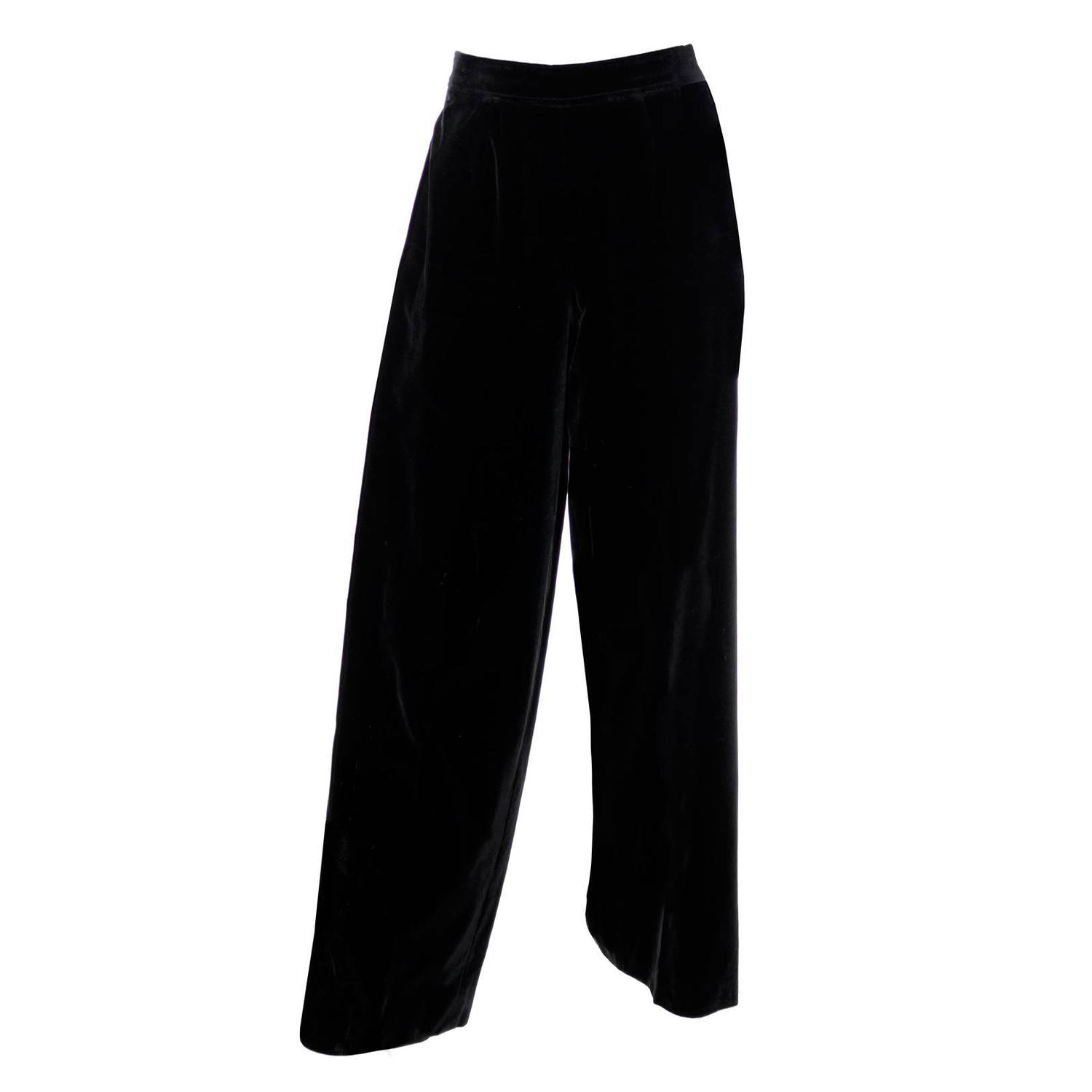 saint laurent velvet pants