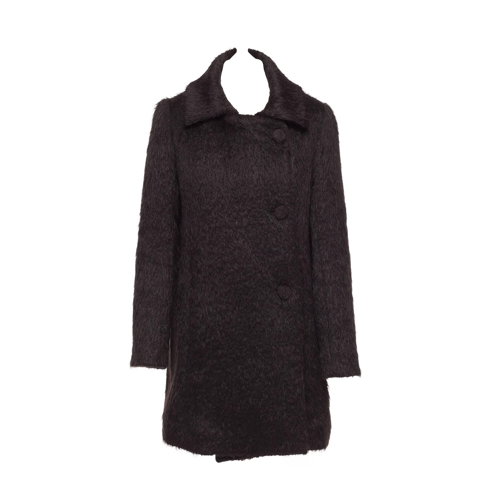 Chloe by Phoebe Philo black alpaca coat, Sz M