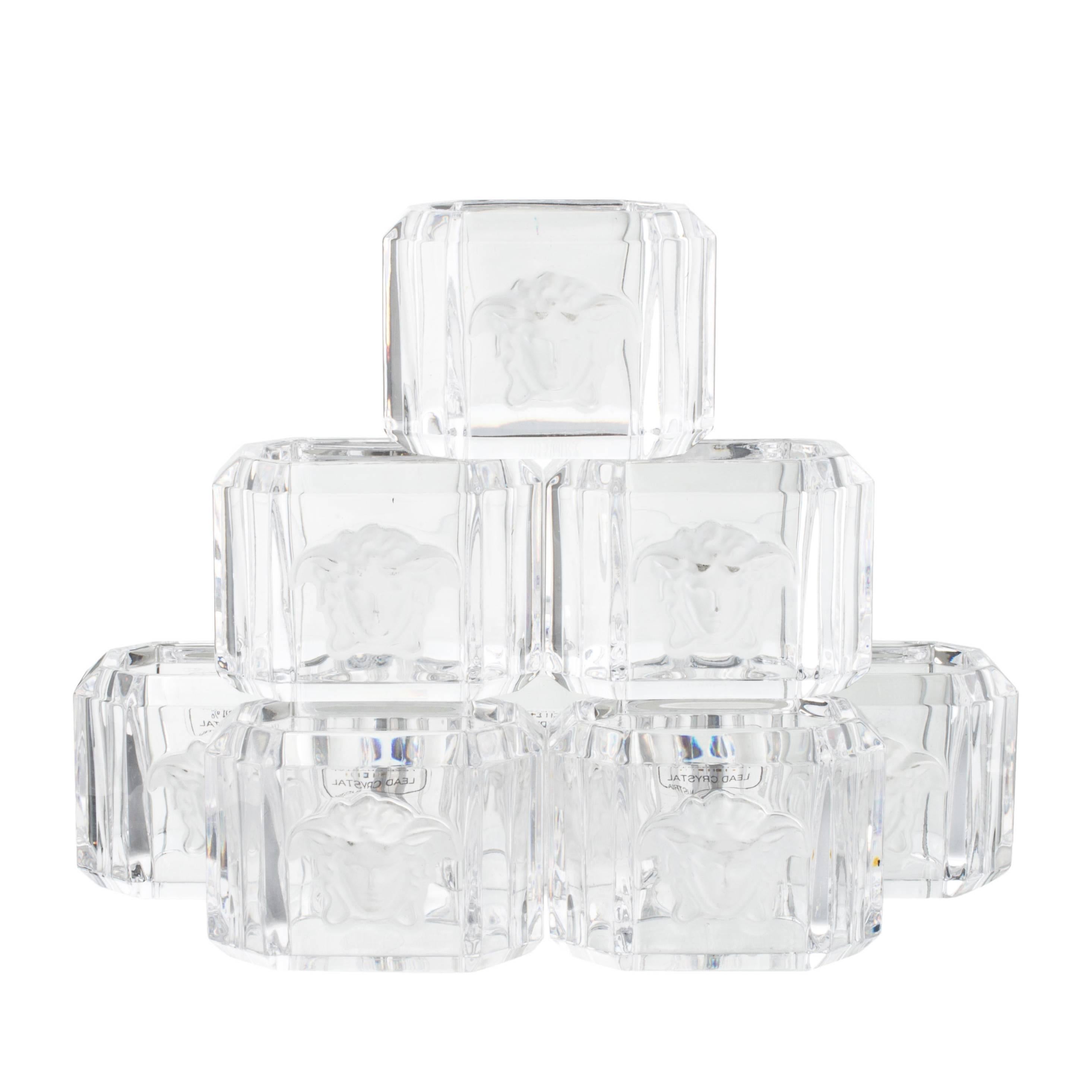 Versace Crystal Medusa Head Napkin Rings (Set of Eight)