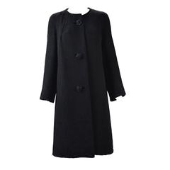 1960s Golet Black Matelasse Coat 7