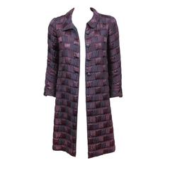 Chanel Haute Couture Deep Purple Silk "Puzzle" Coat No. 27395