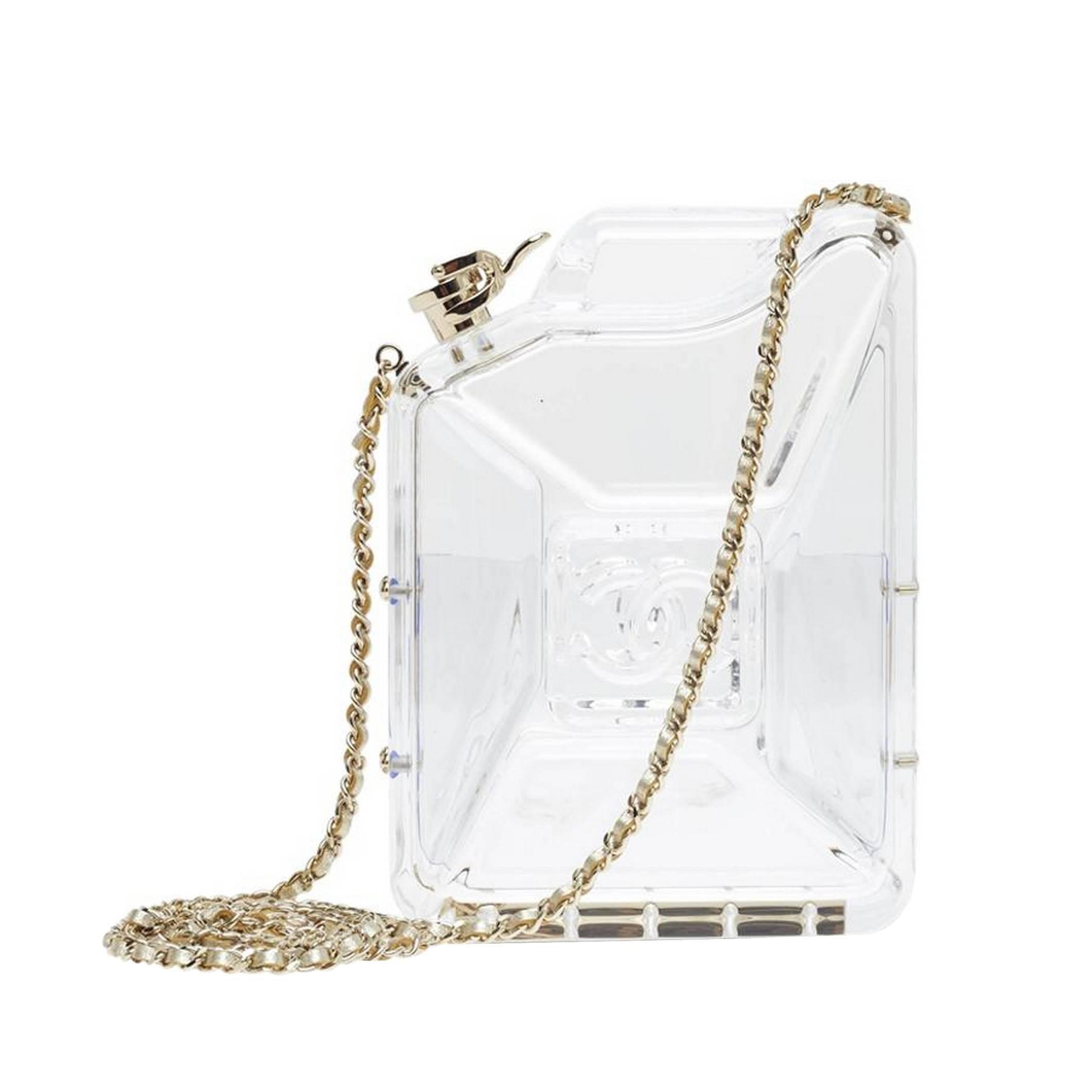 Chanel Dubai By Night Gas Can Minaudiere Klar Plexiglas