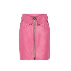 Moschino Bumble Gum Pink Leather Skirt