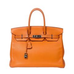 Hermes Birkin 35cm Orange Taurillon Leather
