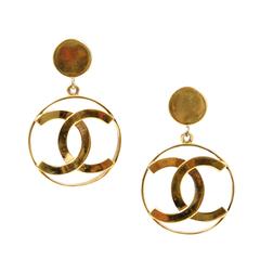 Chanel Gold CC Hoops Chanel Gold CC Hoops