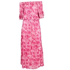 Yves Saint Laurent Floral Jersey Gown 