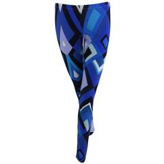Pucci geometric leggings in shades of blue 12