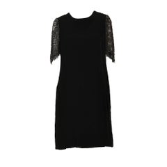 1980s Custom Black Sheer Back Beaded Velvet Flapper Dress