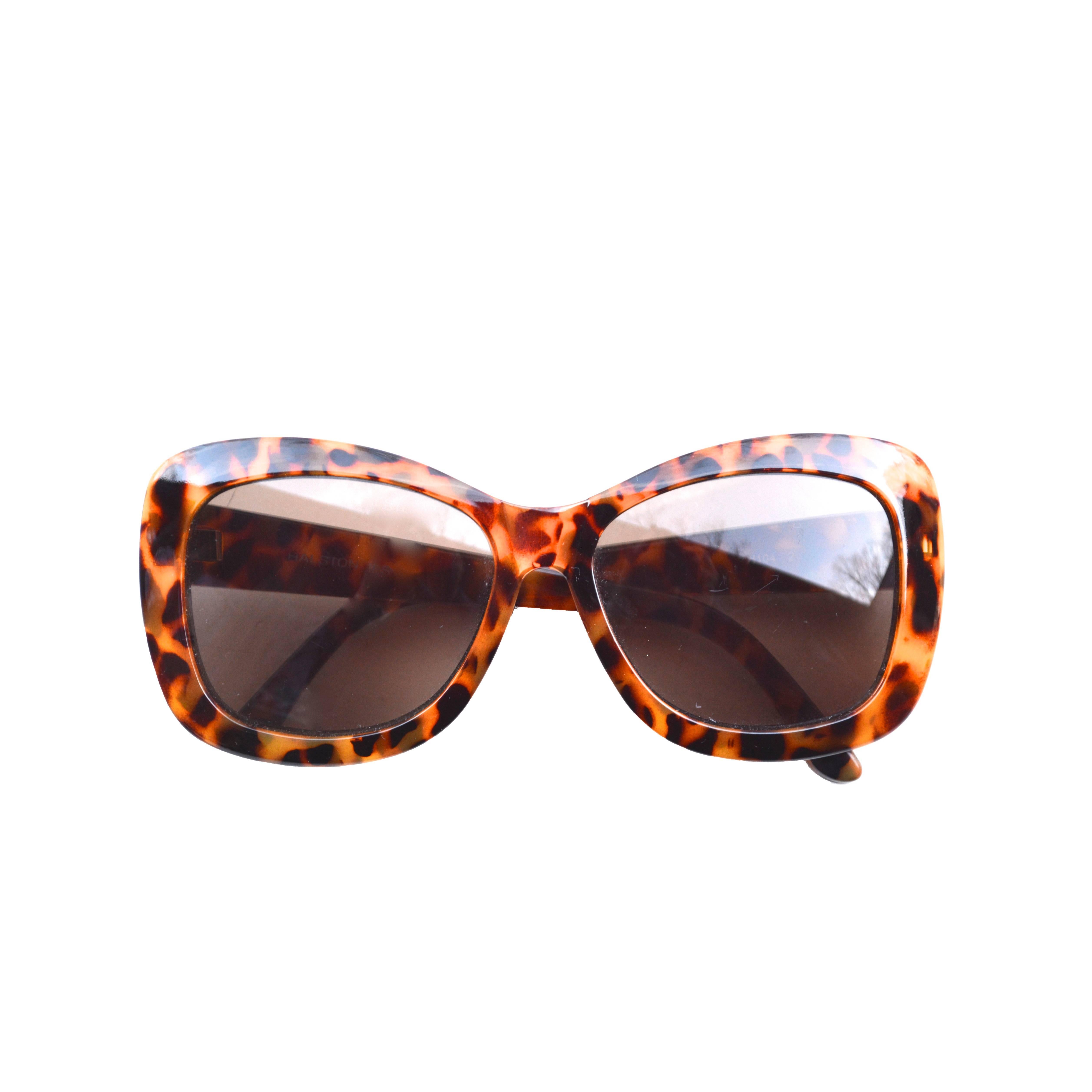 Oversized Halston Tortoise Sunglasses For Sale