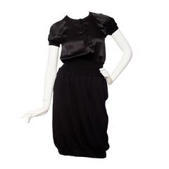Yves Saint Laurent '08 Wool & Silk Satin Dress 6