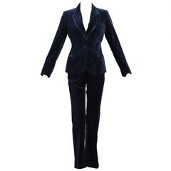 Vintage Iconic A/W 1996 Tom Ford for Gucci Midnight Blue Velvet Tuxedo