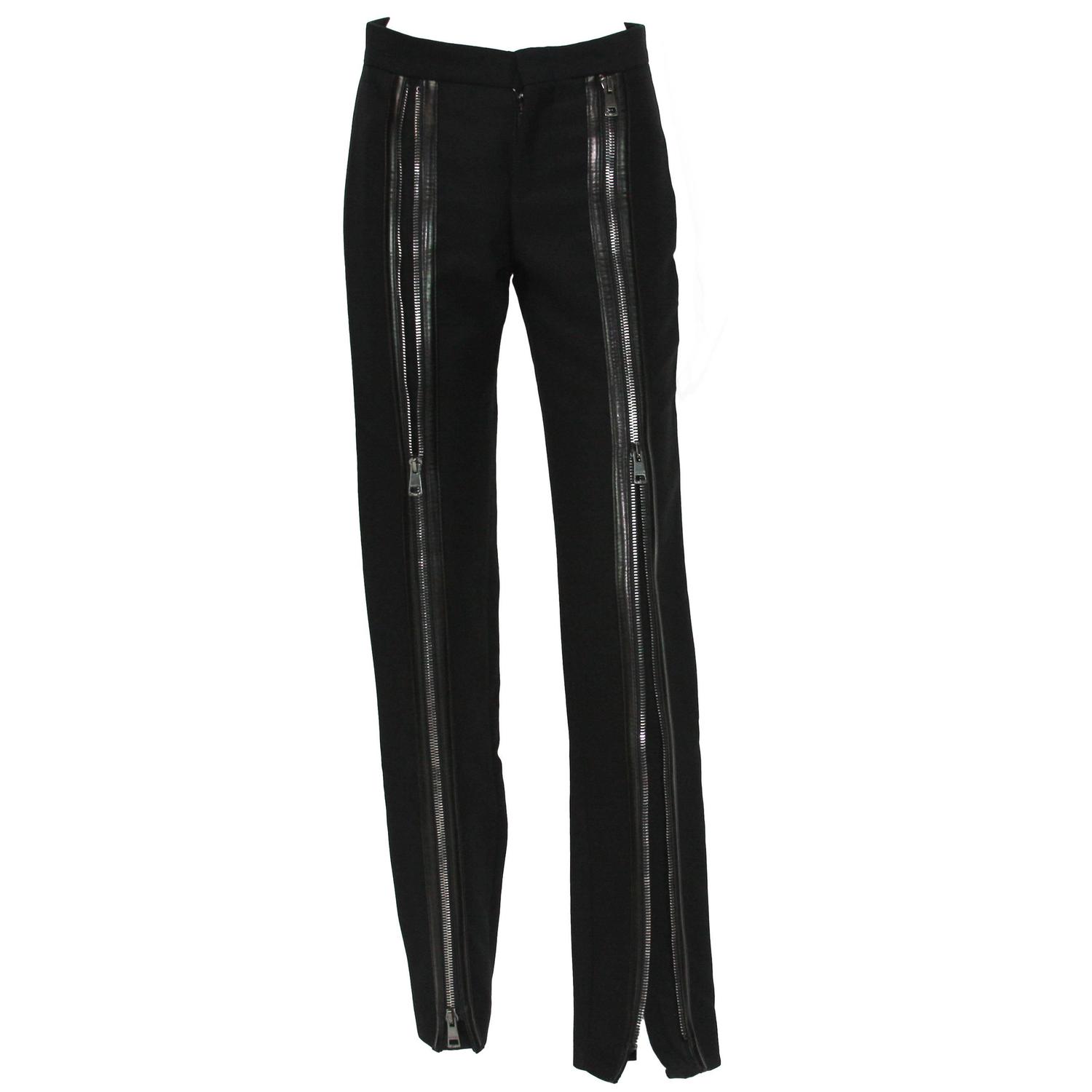Tom Ford for Gucci F/W 2001 Zipper Leather Pants at 1stdibs