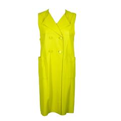 Marni 2014 Collection Lemon Yellow Leather Long Vest New