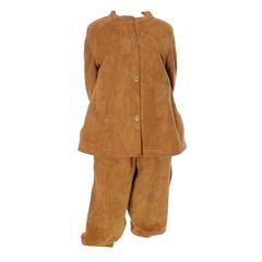 Bonnie Cashin Sills 2 Pc Suede Outfit Knickers Jacket Belt Saks Fifth Avenue 60s 10