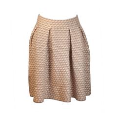 CHRISTIAN DIOR Mauve Knit Skirt with Pleating Size 38 4