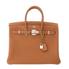 BRAND NEW Hermès Birkin Bag 35 PHW Togo Gold
