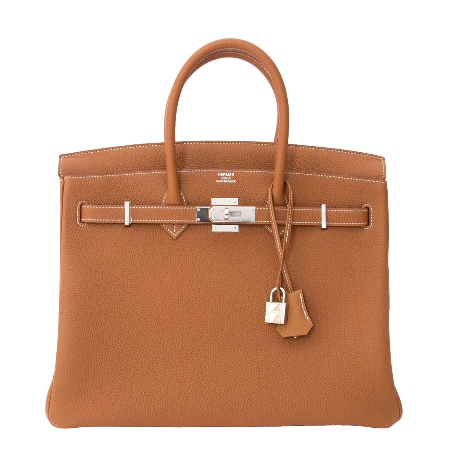 BRAND NEW Hermès Birkin Bag 35 PHW Togo Gold at 1stdibs