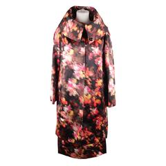 VERSACE Multicolor Silk SHORT SLEEVE DRESS & COAT Set SUIT Sz 40-42 IT 2