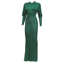 Alaia emerald green evening dress, c. 1987