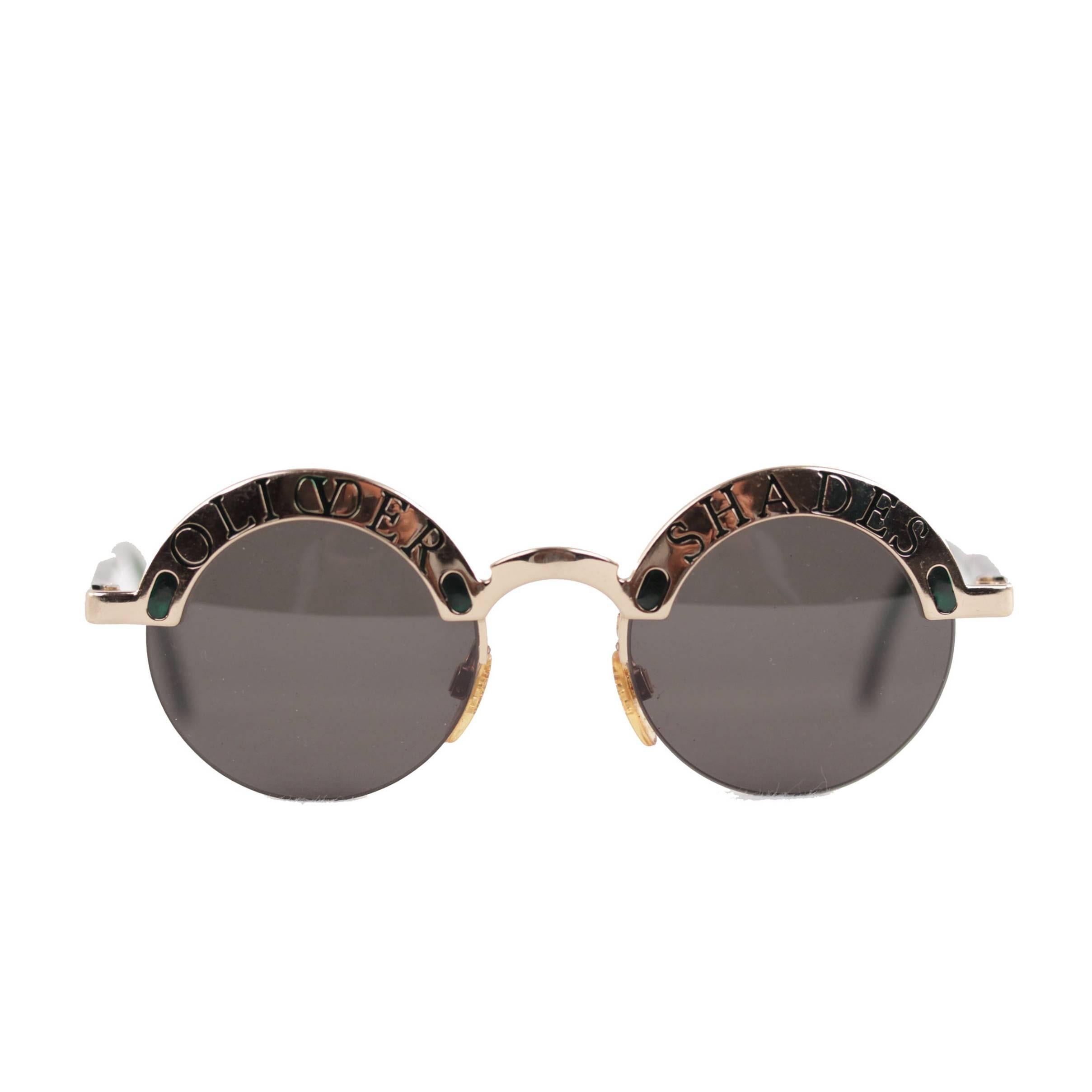 OLIVER SHADES Green/Gold Round SUNGLASSES 1803 933 48/20 135 eyewear w/CASE