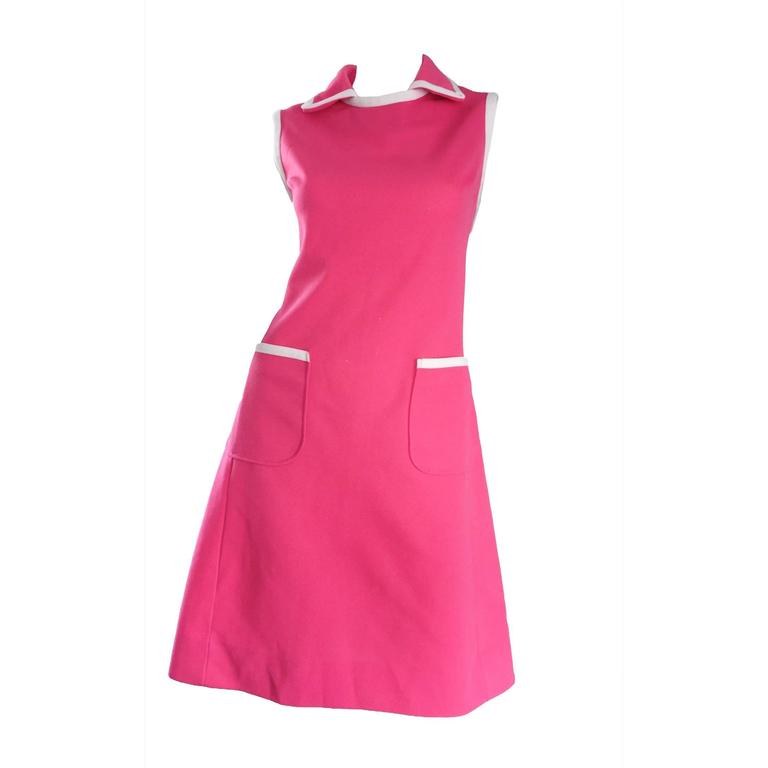 hot pink vintage dress