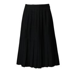 Gorgeous Valentino for Neiman Marcus Vintage Black 100% Wool Pleated Skirt 5