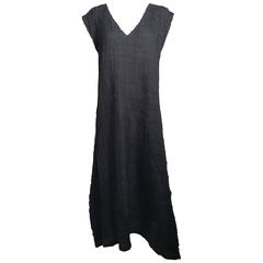 Retro Issey Miyake Black Micro-Pleated Dress