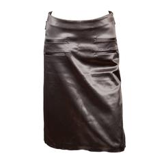1970s Saint-Laurent Evening Maxi Long Silk Skirt For Sale at 1stdibs