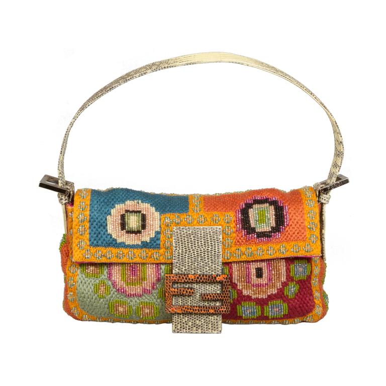 Vintage Fendi Limited Edition Runway Bag With Lizard at 1stDibs