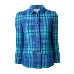 1960s Blue Woven Wool Philippe Venet Jacket 12