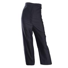 Important Rare Alexander McQueen Vintage 1990s Ultra High Waisted Black Pants 1