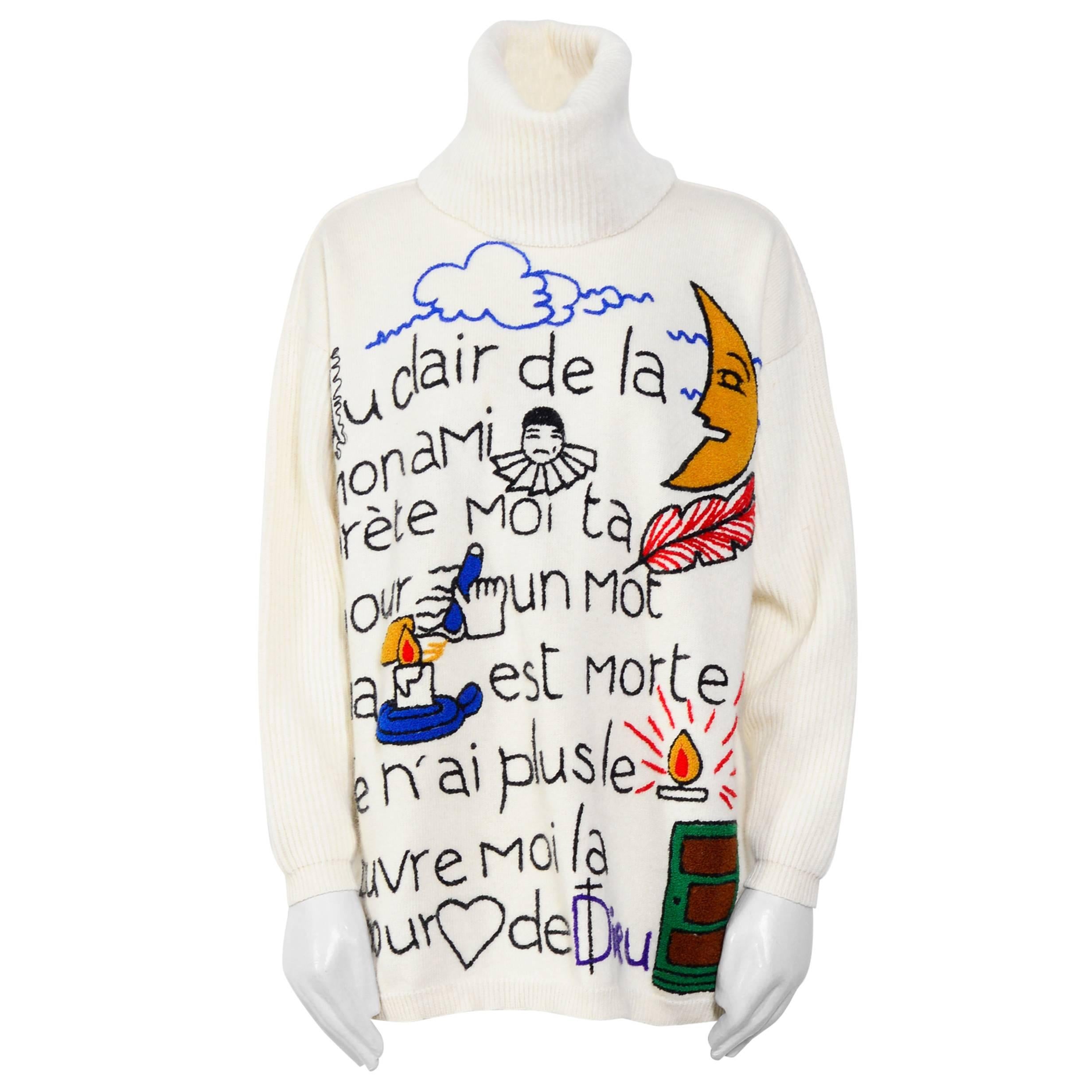 Vintage JEAN-CHARLES DE CASTELBAJAC Jersey de lana