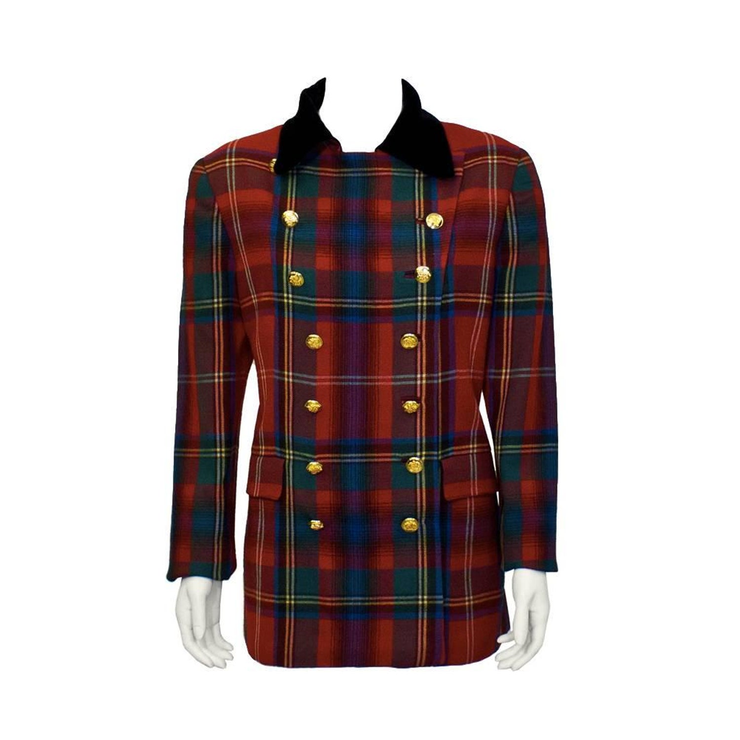 1980's Ralph Lauren Red Tartan Blazer For Sale at 1stDibs | ralph lauren  tartan blazer, ralph lauren tartan jacket, ralph lauren tartan coat