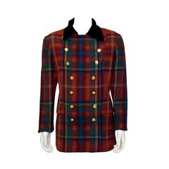 1980's Ralph Lauren Red Tartan Blazer 9