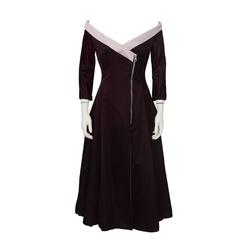 1999-2000 Chloe Purple Off-the-Shoulder Cocktail Dress 10
