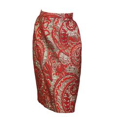 French Damask Lamé Skirt