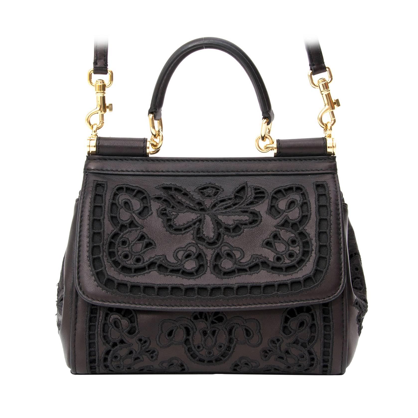 Dolce & Gabbana Mini Sicily Tasche Cutwork Nappaleder